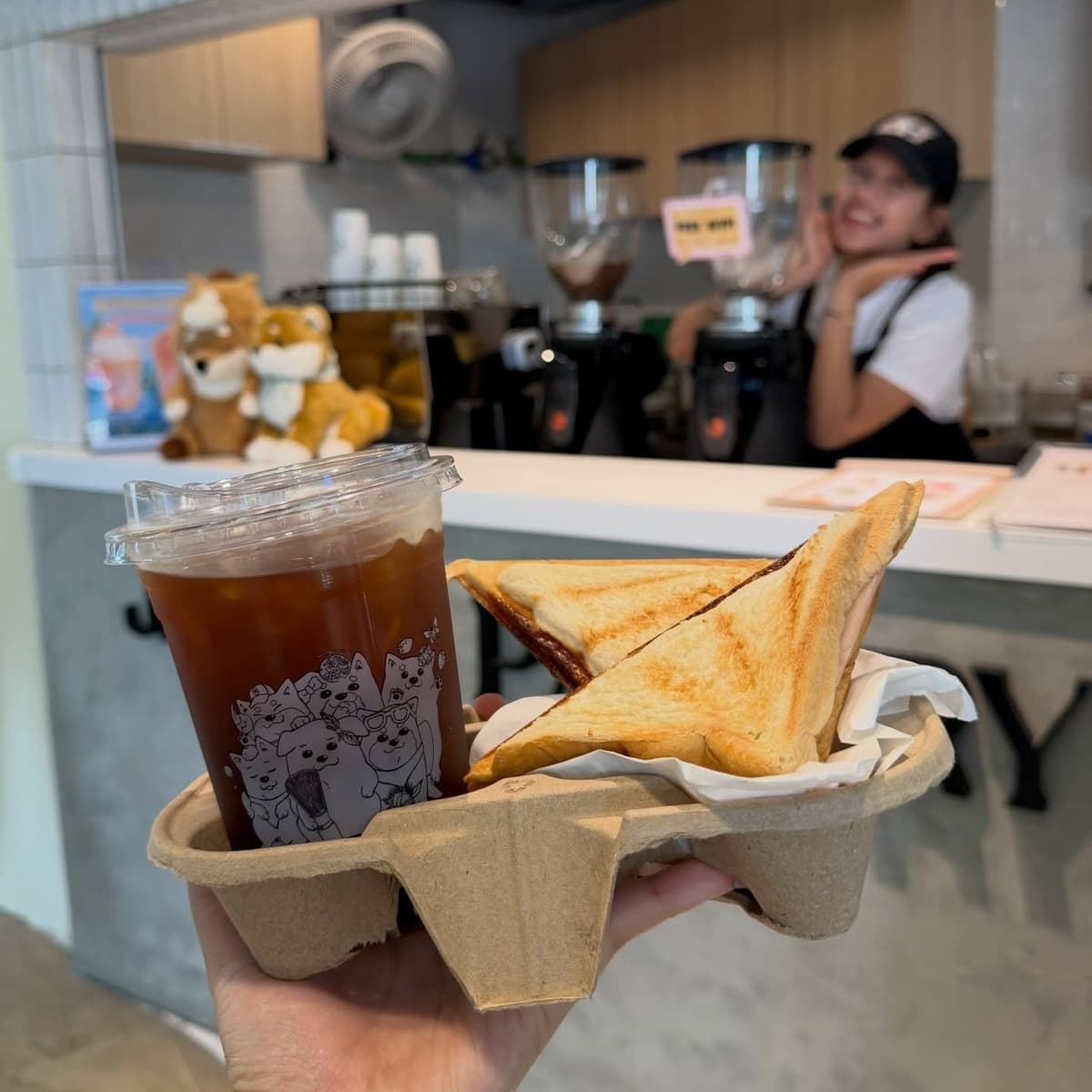 アイスティーとホットサンドのカフェセット（Japan Pastry Cafe）