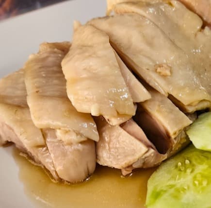 上海鸡饭のチキン調理